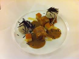 Menu Truffe Bernard Bach Biscuit Coulant Au Caramel Truffe Lait Frappe Et Glace Truffee Gastronomie Lait Frappe Cuisine