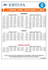 S ffff f f f f fsf. Horario Linea 7 Emtusa Huelva