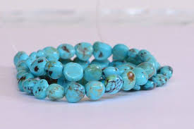Nevada Blue Turquoise Beads Nuggets Turquoise Natural Gemstone Beads Jewelry Making Supplies Jewelry Making Supplies Gemstone Beads Jewelry Turquoise Beads