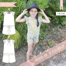 More images for combishort fille 10 ans » Patron Combinaison Short Fille Vanille 7 Au 12 Ans Pdf Short Fille Combinaison Short Combishort Fille
