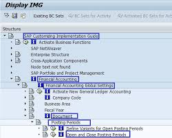 Define Variant For Open And Close Posting Periods Sap Ob52 Sap Implementation Guide Sap Netweaver