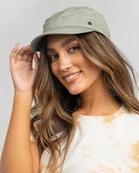 Shop Roxy Castro Military Cap In Cilantro