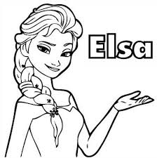 Dibujo De Elsa Para Colorear