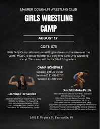 Maurer - Get your sign ups in for the first girls camp at MCWC!  https://www.wrestlingiq.com/maurercoughlinwrestlingclub/register/girls-wrestling- camp