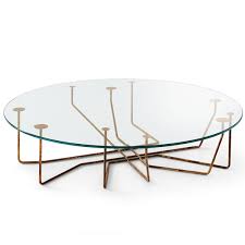 Coffee tables are usually the one piece of furniture that is the centre piece of the living room; Connection Glass And Brass Coffee Table By Gallotti Radice Klarity Glass Furniture