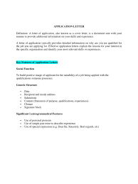 What Is Application Letter Describe It Know It Info