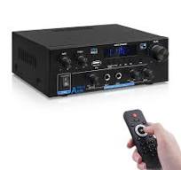 sikkeby Wzmacniacz HiFi AK55 Bluetooth stereo wzmacniacz audio, 2 kanały 70  WX2 maks. 600 W, wzmacniacz dźwięku 12 V/220 V, do domu lub samochodu, ...