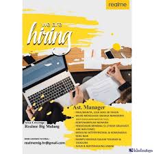 Check spelling or type a new query. Lowongan Kerja Ast Manager Realme Big Malang