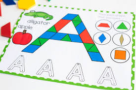 Use these free printable sorting mats for magnetic letter activities. Free Printable Uppercase Alphabet Pattern Block Letters