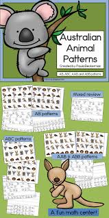 Kangaroos Koalas Emus Echidnas And More Fantastic Australian Animals Are Used To Make Patterns In This Fun Australian Animals Abb Patterns Australia Animals
