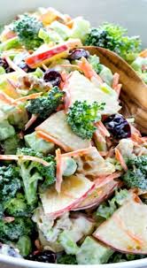 Fresh Broccoli And Apple Salad With Walnuts Healthy Vegetarian Recipes Salad Recipes