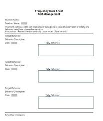 Frequency Data Sheet Data Sheets Behavior Interventions School Psychology