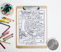 A close up of a logo description automatically generated. Strength For Today And Bright Hope For Tomorrow As A Tree Printable Coloring Page