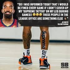 By rotowire staff | rotowire. Sb Nation Jr Smith Has A Supreme Tattoo And The Nba Facebook