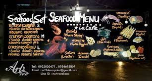 เพ นท ผน ง และวาดภาพตกแต ง เพ นท ป ายเมน ให ก บร าน ออน เดอะ เวย ร านอาหาร ร สอร ท