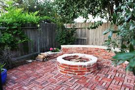 Round fire pit with back. Red Brick Fire Pit Ideas Fireplace Design Ideas Brick Fire Pit Paver Fire Pit Brick Patios