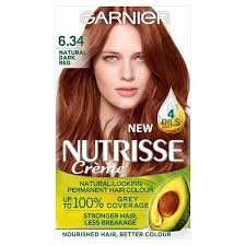 The nourishing color creme enriched with fruit oil lighten dark hair up to 3 shades with nutrisse ultra color in golden honey by garnier. Garnier Nutrisse Permanent Hair Dye Dark Natural Red 6 34 Permanent Hair Dye Nourishing Hair Dyed Hair