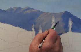 How To Paint Early Morning In The Mountains In Acrylic Online Art Lessons Acrylic painting is quite easy for beginners. mountains in acrylic