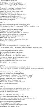 Old Time Song Lyrics For 33 There S No Deception There I