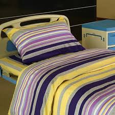 Searching the largest collection of striped bed sheets at the cheapest price in tbdress.com. Y20 Cotton Hospital Bed Linen Purple Yellow Stripes Factory And Suppliers Longway