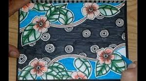 Pin corak bingkai on pinterest. Batik Flora Motif Bunga Mudah Dan Menarik Youtube