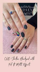 Cnd Shellac Blackpool With Foil And Matt Nails Cnd Shellac Nails Gel Acrylic Nails Cnd Shellac