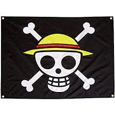 Amazon Com Ge Animation Ge 6468 One Piece Luffy S Straw Hat Pirate Flag Toys Games Pirate Flag One Piece Luffy Luffy