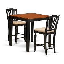 Willow upholstered counter height chair (set of 2) (distressed black) progressive furniture. East West Furniture Vnch3 Mah C 3 Piece Counter Height Table And 2 Chairs Set Furniture Home Kitchen Waterfordcounseling Com