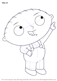 Now draw out the guidelines for his small body as shown step 3. Learn How To Draw Stewie Griffin From Family Guy Family Guy Step By Step Drawing Tutorials
