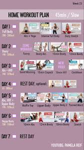 Workout Plan By Pamela Reif In 2020 At Home Workout Plan Workout Plan Weekly Workout Plans