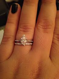 My Marquise Solitaire Engagement Ring On A Pave Band With A Pave Wedding Band Marquise Engagement Ring Solitaire Engagement Rings Marquise Pave Wedding Bands