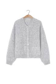 American Vintage Zabidoo Cardigan Light Heather Grey Rum Amsterdam