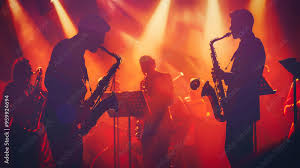 Canvas Wall Art A jazz band playing at a night club or theater, Adrian Grosu 