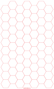 Blank hexagon templates | printable hexagon shape pdfs. Printable 3 4 Inch Red Hexagon Graph Paper For Legal Paper