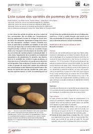 Pdf Liste Suisse Des Varietes De Pommes De Terre 2015