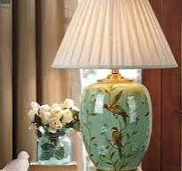 Cheap luxury table lamps Factory Sale Copper table lamp American style for  living room Jingdezhen