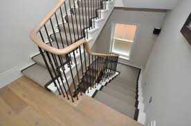 Wool Loop Carpet Stair Runner With Cotton Binding Tape Templated On Half Landings By Bowloom Ltd Stair Runner Stair Runner Carpet Home Carpet