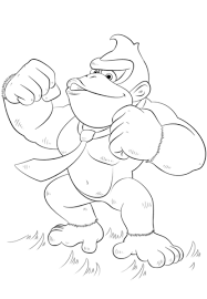 Free printable colorings pages to print and color. Donkey Kong Coloring Page Coloring Pages Mario Coloring Pages Donkey Kong