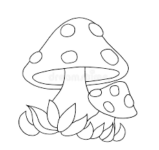 Black And White Pictures To Color For Kids Download Black And White Mushrooms Stock Illustration Image 12505448 Art Drawings For Kids Mushroom Drawing Coloring Books