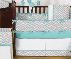 Cheap Modern Grey Turquoise White Unisex Baby Bedding Crib Set For Girl Boy Room 132 50 Chevron Baby Bedding Baby Bed Baby Girl Crib Bedding Sets