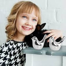 Nick Nacks Or Knick-knacks Artconal Small Bird Statue, 2-Pack 3.5 Inch  Black Accent Small Ceramic Birds