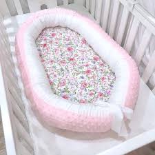 Pink Floral Baby Nest Sleep Nest Baby Nest Co Sleeper Baby Travel Bed Baby Shower Present Baby Cocoon New Baby Travel Bed Baby Shower Presents Baby Nest