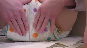 Trans Girl Squishes Diaper and Samples Her Mess - ThisVid.com