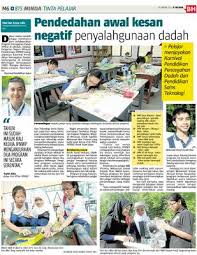 Satu kajian di pusat serenti tiang dua, melaka. Pendedahan Awal Kesan Negatif Penyalahgunaan Dadah Klik