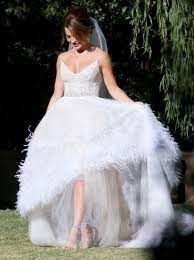 Pics Justin Hartley Marries Chrishell Stause In Romantic Outdoor Ceremony Wedding Dress With Feathers Glamorous Wedding Gowns Black Wedding Dresses