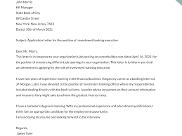 I am a fast and accurate writer, with a keen eye for detail and i should be very grateful for the opportunity to progress to market reporting. Investment Banking Cover Letter Template Banking Advisor Cover Letter