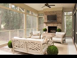 Screened Room With Fireplace Screenedporch Homechanneltv Com Porch Furniture Layout Screened In Porch Furniture Porch Furniture