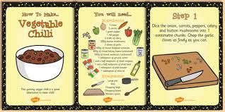 A muted repeat of the front image appears on the back with additional lines so there's plenty of room for the full recipe. Vegetarian Chilli Recipe Cards