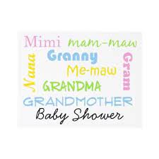 Grandmother Baby Shower Invitation Zazzle Com Baby Shower Invitations Baby Shower Bee Baby Shower
