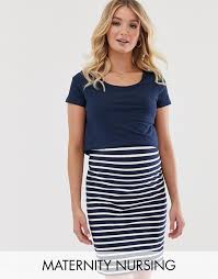 Stillen auf besonderen anlässen ist kein problem mit einem eleganten stillkleid von seraphine. Mamalicious Maternity Gestreiftes Mini Stillkleid In Marineblau Evesham Nj